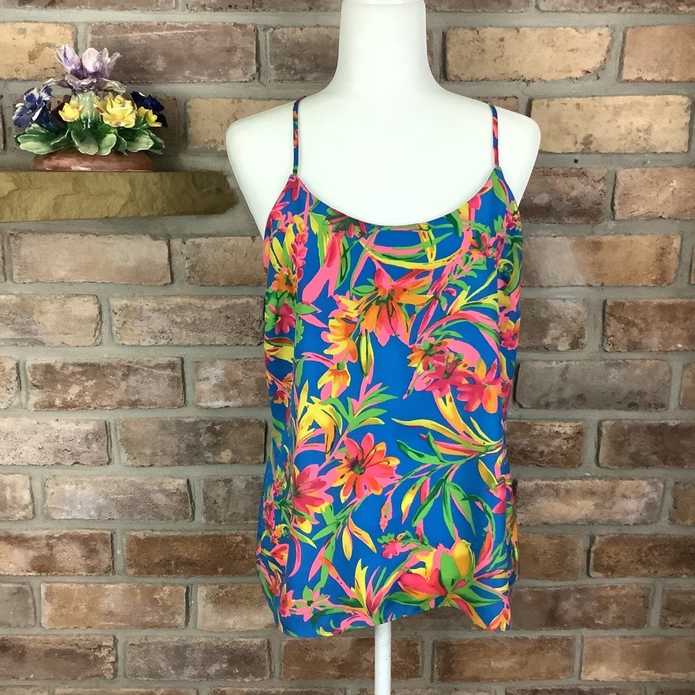 J. CREW Floral Racerback Tank Top 85